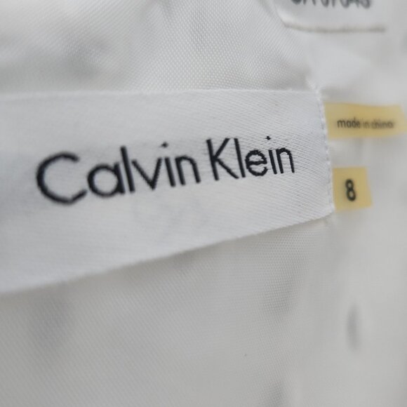 G1 So pretty Calvin Klein cotton eyelet dress, lined, back zip lovely 4 summer - Picture 4 of 11